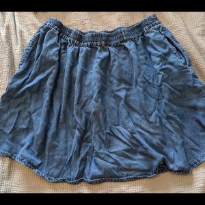 Forever 21 Chambray Skater Skirt